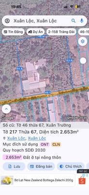 Bán Đất ở gần Khu Du lịch Chứa Chan ( 2653m2) 49x54m2