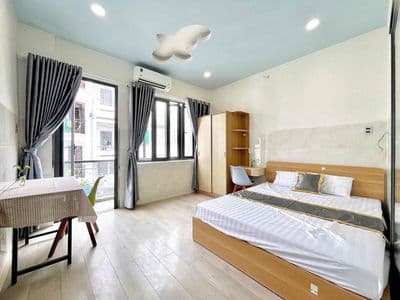 Studio 1pn tách bếp ban công full nội thất mới