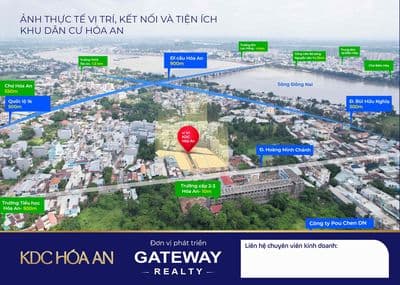 Đất nền - Hoá An mặt tiền đường Hoàng Minh Chánh, sổ hồng riêng