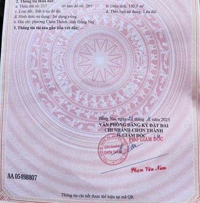 chủ gửi lô đất becammex chơn thàng giá rẻ