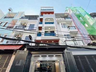Nhà Trệt Lửng 4 Lầu 5PN 7WC . CÓ Tahng Máy 450ky Hẻm 8m 1 trục