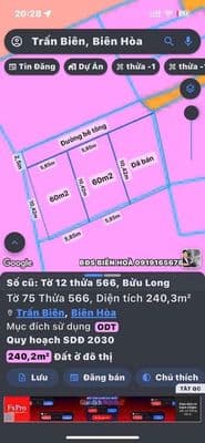 Bán 2 lô đất phường bửu long giá 1,75 tỷ/lô
