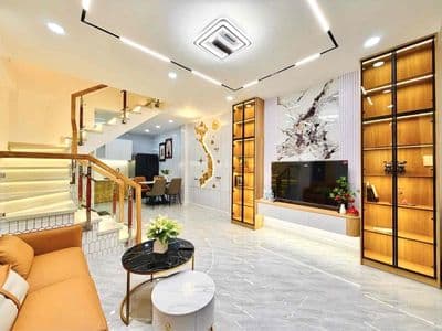 4.55 tỷ – nhà mới quang trung – 2 tầng – nở hậu – full nội thất