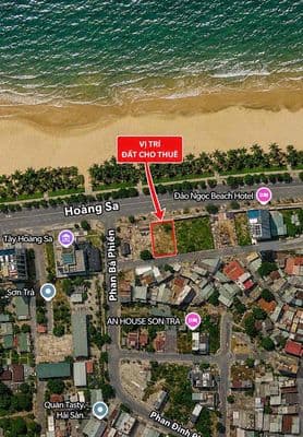 Cho thuê đất mặt tiền : Hoàng Sa , Sơn Trà - View trực diện Biển