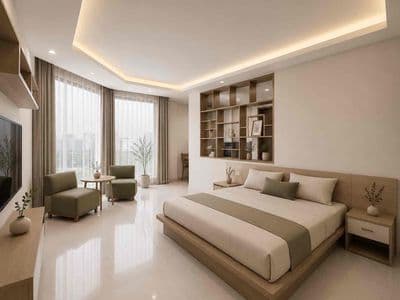 Cho Thuê_Căn Hộ 1PN_Vách Ngăn_Nguyễn Gia Trí_Hutech_Ngoại Thương