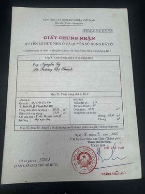Bán nhà mặt tiền Trần Cao Vân