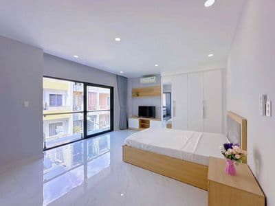 Căn hộ dv-full nt-1pn-studio balcony-thang máy-bảo vệ chu văn an