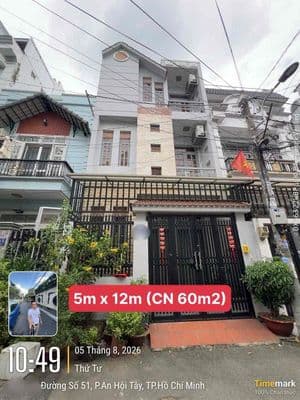 Ngon nhất Đường số 51 lúc này hẻm oto 8m 5m x 12m đúc 3 tầng Chủ ở