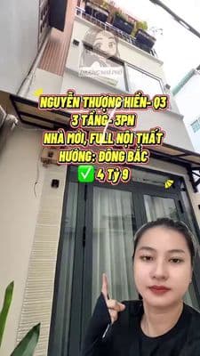 Bán nhà Nguyễn Thượng Hiền Q3 3 tầng full nội thất 4.9 tỷ