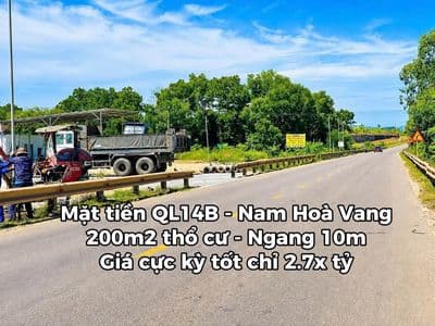 200M2 Ngang 10M Mặt Tiền Quốc Lộ 14B Gần Ngã Tư Hòa Khương Đà Nẵng