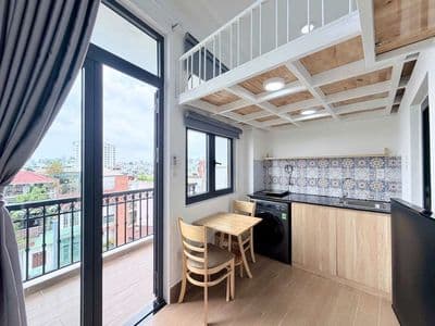 Căn hộ duplex view city ban công máy giặt riêng gần các trường đại học
