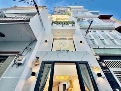 hẻm ô tô - Nguyễn kiệm phí nhuận 4 tâng - sân thượng