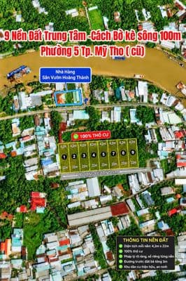 đất nền giữa trung tâm thành phố mỹ tho phường 5