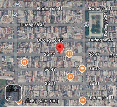 Bán căn nhà 2 tầng mặt tiền đường số 47 phường tân qui, quận 7