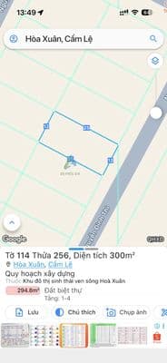 Cho thuê đất 300m2 mặt sông, nguyễn đình thi