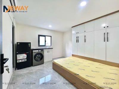 Studio cửa sổ trời full nội thất đi bộ qua emart phan huy ích