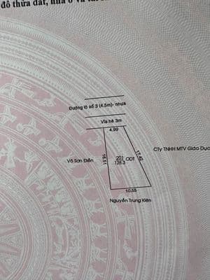 Bán đất thổ cư 128m2 đường Trần Văn Giác, P. Phú Hoà, TP. Thủ Dầu Một