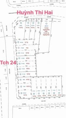 Đất 4 x 15,60m. Hẻm nhựa ôtô tránh đường Huỳnh Thị Hai
