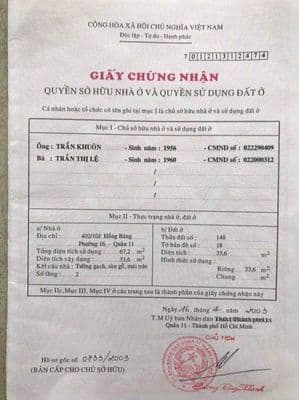 Quận 11 - đường hồng bàng - dt 34m2 - giá 3tỷ450 diện tích: 34m2
