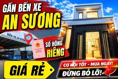 nhà sổ hồng riêng gần bến xe An Sương QL22