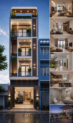 Nhà 5 tầng, đang xây hoàn thiện 8pn, 8wc- khu hồng long, hbp