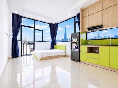 Căn hộ studio - ban công - thang máy - hầm xe - ngay chu văn an, bt