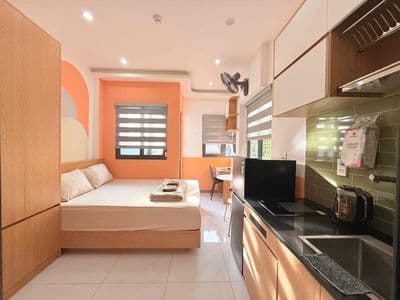 Cho thuê studio full nội thất balcon gần Vòng Xoay Dân Chủ Quận 10
