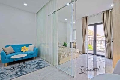 Căn hộ 1PN - Thích Quảng Đức - Full nội thất, ban công, tách bếp