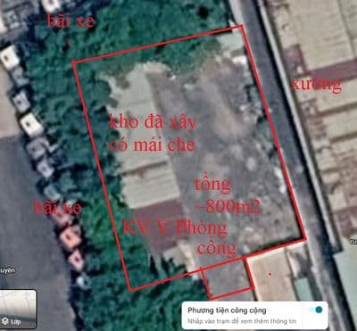 cho thuê 800m đất kèm văn phòng, trước từng làm chành xe.