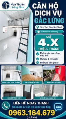 Căn hộ GÁC - Ban Công, Đại Học Văn Lang, Đặng Thùy Trâm, Bình Thạnh