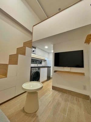 Cho thuê căn hộ duplex tone gỗ tối giản cực xinh