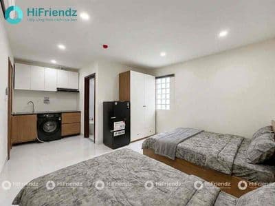 Cho thuê full nt - mới 100% - 2 giường ở ngay cầu sắt nguyễn thái sơn