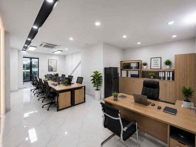 Văn phòng 25m2 mới sẵn máy lạnh chỗ để xe bảng hiệu có xuất vat