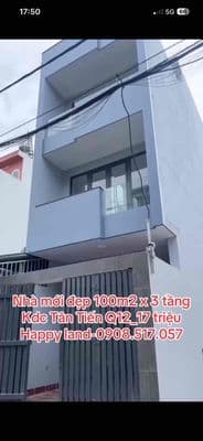 Cho thuê nhà mới đẹp – kdc tân tiến, q.12 - 17 triệu