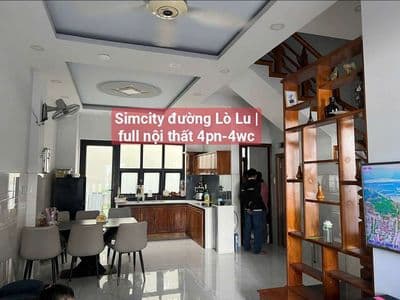 (14tr) Cho thuê nhà Sim City đường LÒ LU gần Vinhomes, 3 tầng