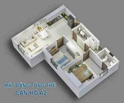 cho thuê căn góc 2pn chung cư Cường Thuận