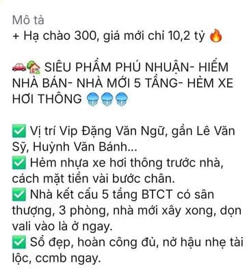 Hẻm xe hơi thông 5 tầng btct