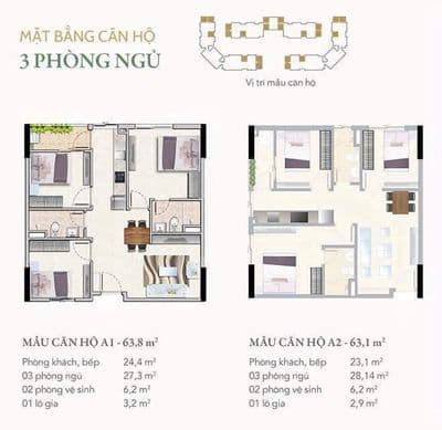 Bán Căn Thương Mại 63m2 CT3 Kim Chung, Đông Anh 3 Ngủ 2 Vệ Sinh