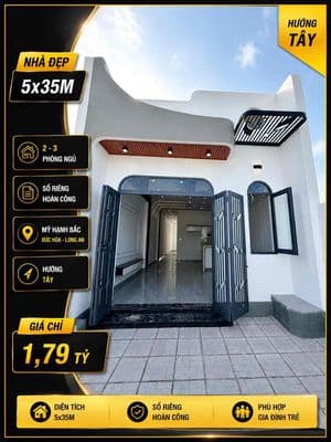 Nhà vườn 5x37 - full thổ cư - shr hoàn công | 2 PN - Sân trước sau