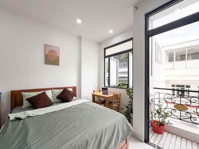 Căn hộ studio ban công full NT gần Hutech, UTH, UEF, HIU