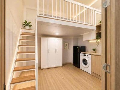 Duplex đi bộ qua đại học văn hiến full nội thất máy giặt riêng mới100%