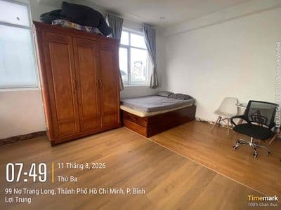 1 phòng ngủ tách bếp, 40m2, bancong lớn ngay 99 Nơ Trang Long