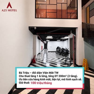 Cho thuê mặt bằng kinh doanh – khách sạn a25 130 bà triệu