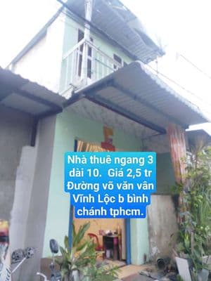 Nhà thuê 3*10 Lầu suốt .2pn. Đường võ văn vân Vĩnh b bình chánh tphcm