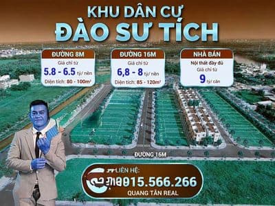 Bán đất nền Đào Sư Tích Residence, Nhà Bè, 88m2