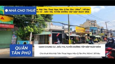 Cho thuê nhà Mặt Tiền Thoại Ngọc Hầu 160m², 20Triệu-CẠNH CHUNG CƯ