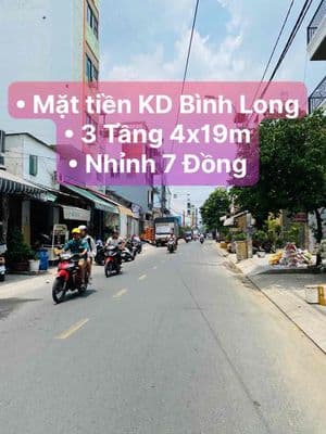 Mặt tiền kinh doanh sầm uất 3 tầng 4 phòng ngủ
