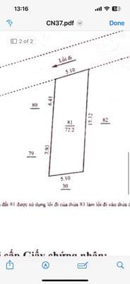 Đất 80m2 đường 0to Nam Cao nd - Hoà Khánh