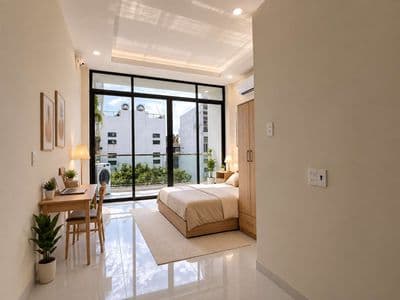 Cho thuê căn hộ ban công siêu thoáng - full nội thất, máy giặt riêng