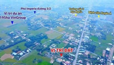 BÁN LÔ ĐẤT Tại Thị Trấn Hậu Nghĩa, SÁT RANH VINGROUP 197ha